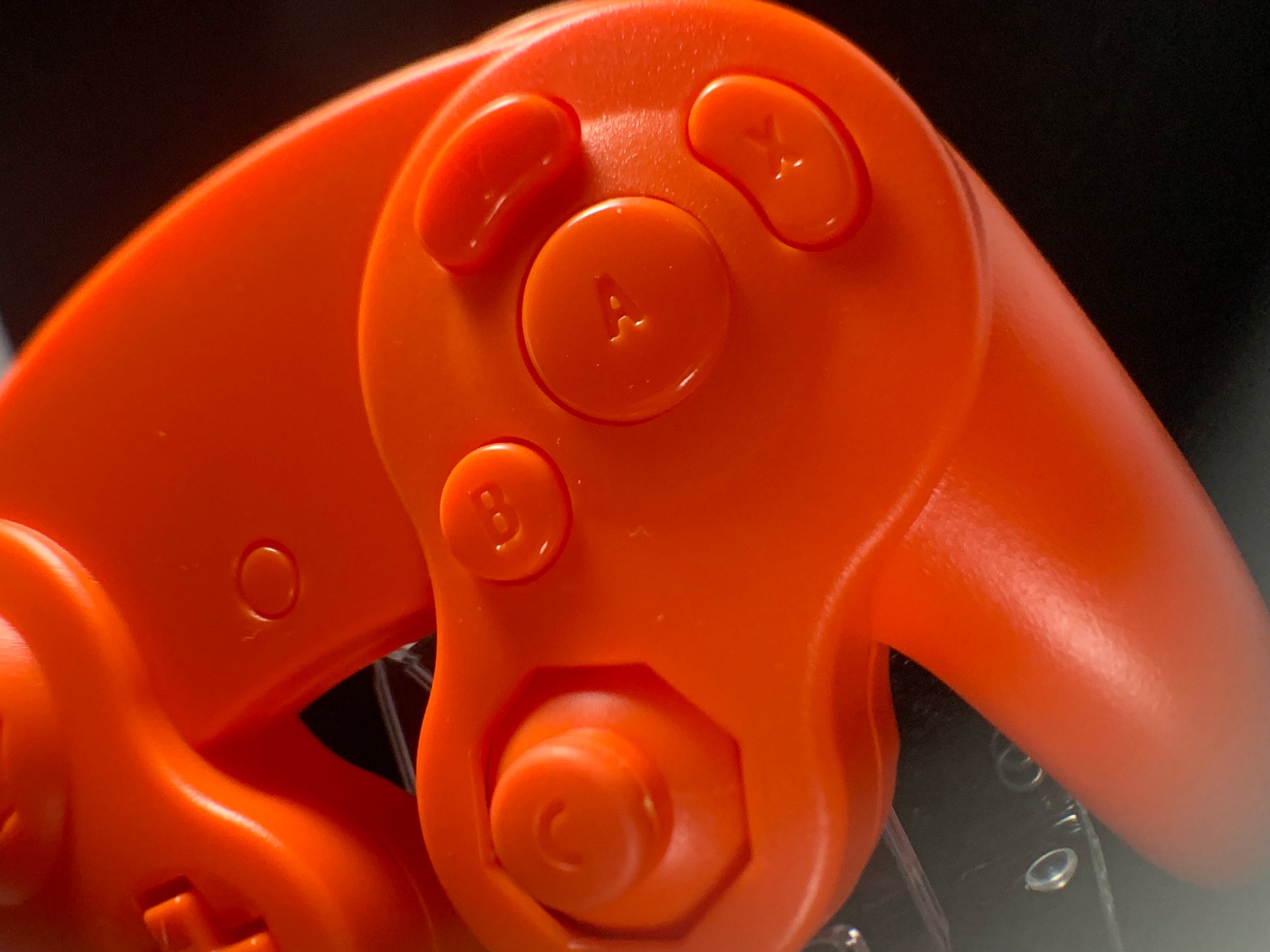 Solid Orange GameCube Controller Shell (NO BUTTONS) - GameCube Gamepad Case - Retro Gaming Nostalgia
