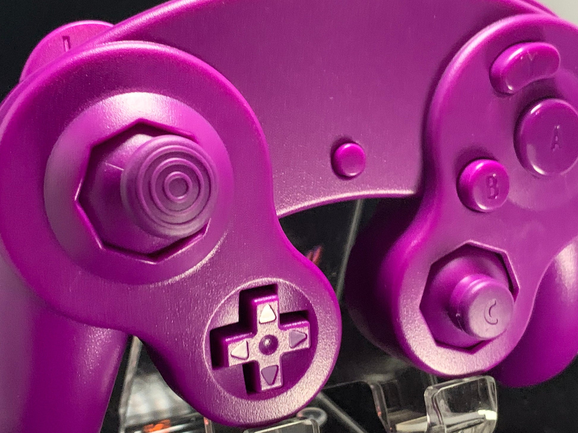 Solid Purple GameCube Controller Shell - GameCube Gamepad Case - Retro Gaming Nostalgia
