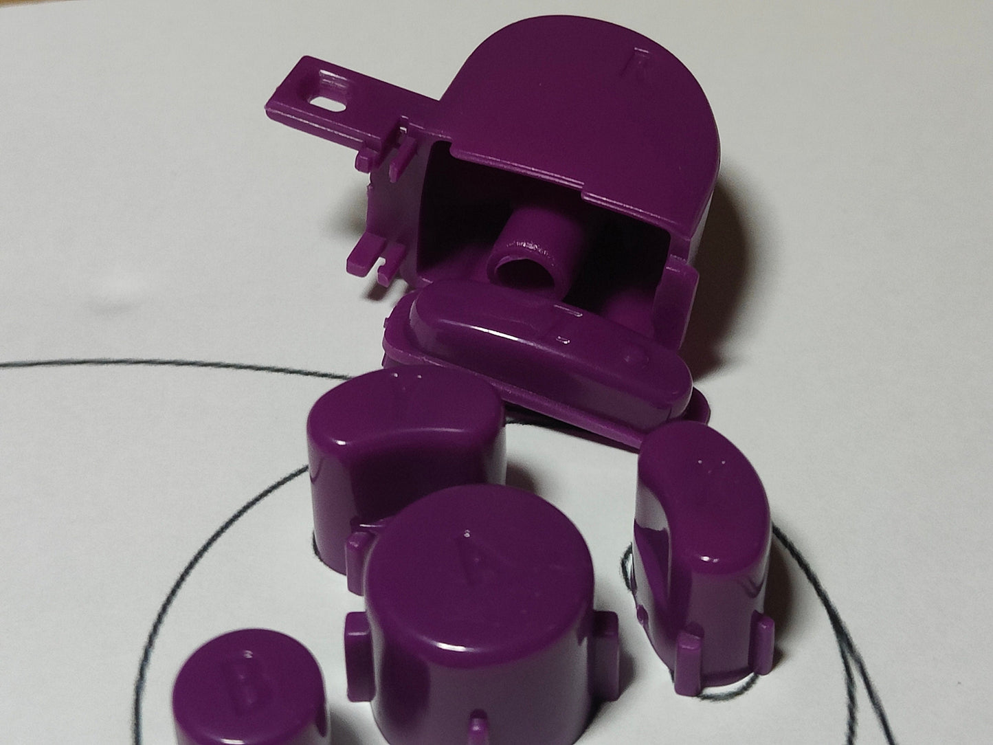 Custom Purple Gamecube Controller Button Set