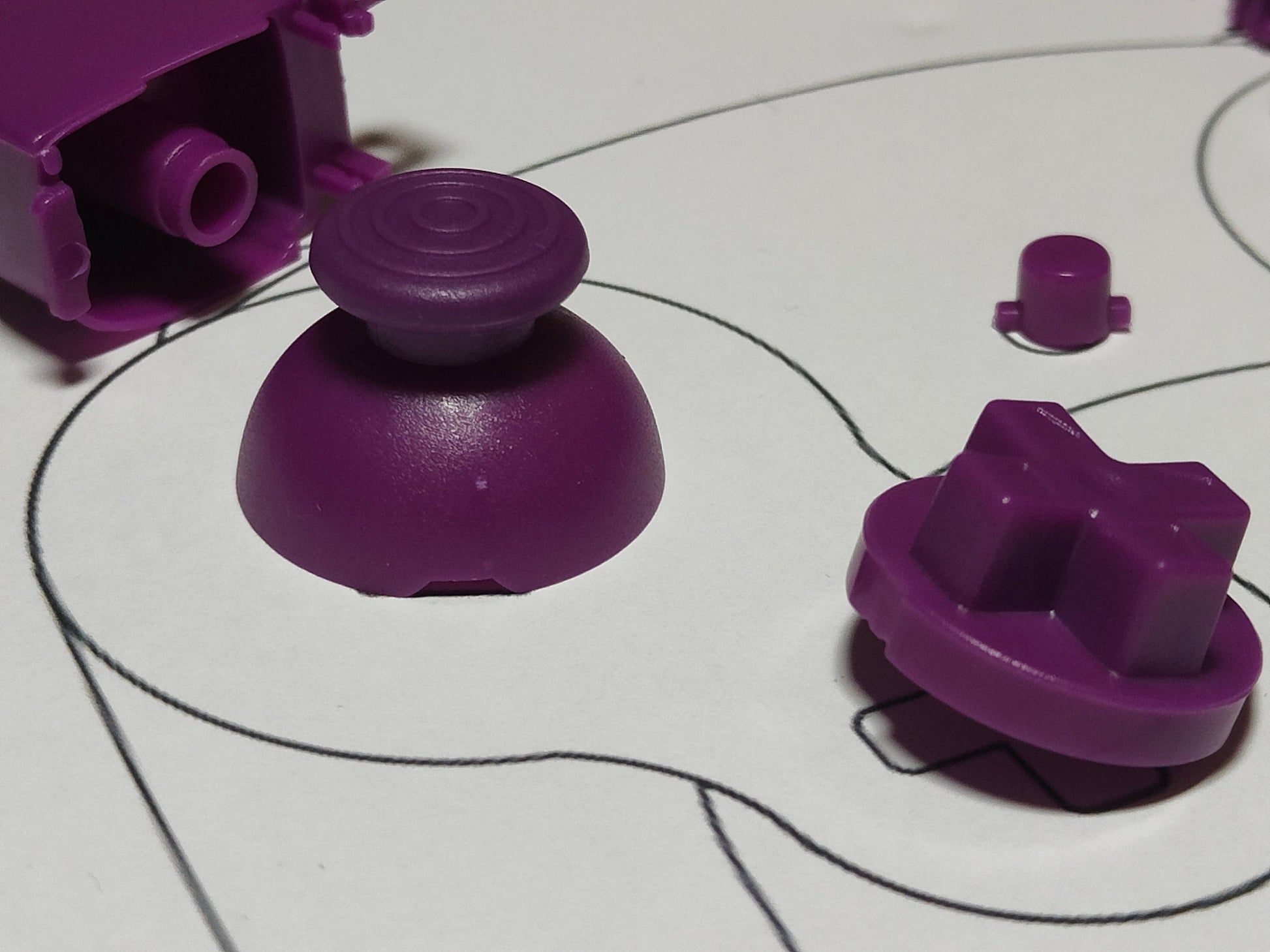 Custom Purple Gamecube Controller Button Set