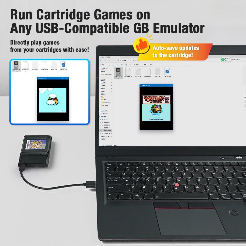 Joey Jr. GBC Game Cart Flasher – Portable USB Cartridge Reader & Writer for gb gbc gba roms Homebrew or Backup Tool for Game Boy Games