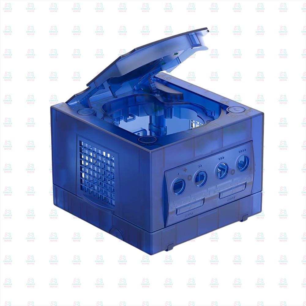 Crystal Clear Transparent Replacement Shell Case for GameCube - Enhance Your Console's Look!