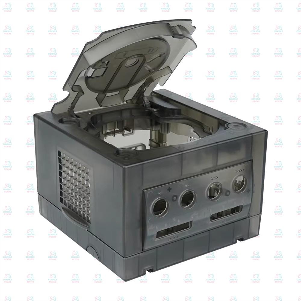 Crystal Clear Transparent Replacement Shell Case for GameCube - Enhance Your Console's Look!