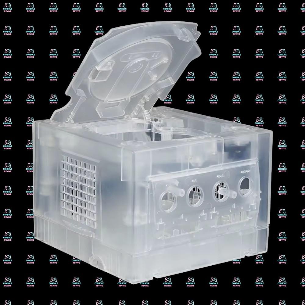 Crystal Clear Transparent Replacement Shell Case for GameCube - Enhance Your Console's Look!