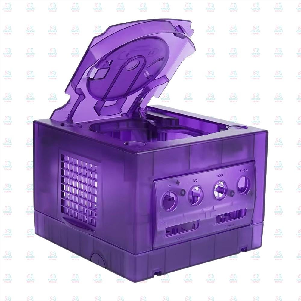 Crystal Clear Transparent Replacement Shell Case for GameCube - Enhance Your Console's Look!