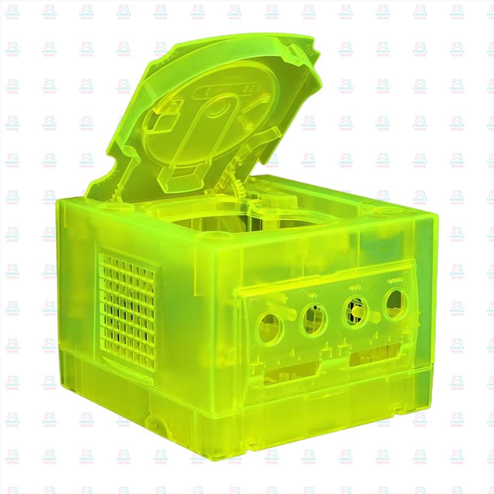 Crystal Clear Transparent Replacement Shell Case for GameCube - Enhance Your Console's Look!