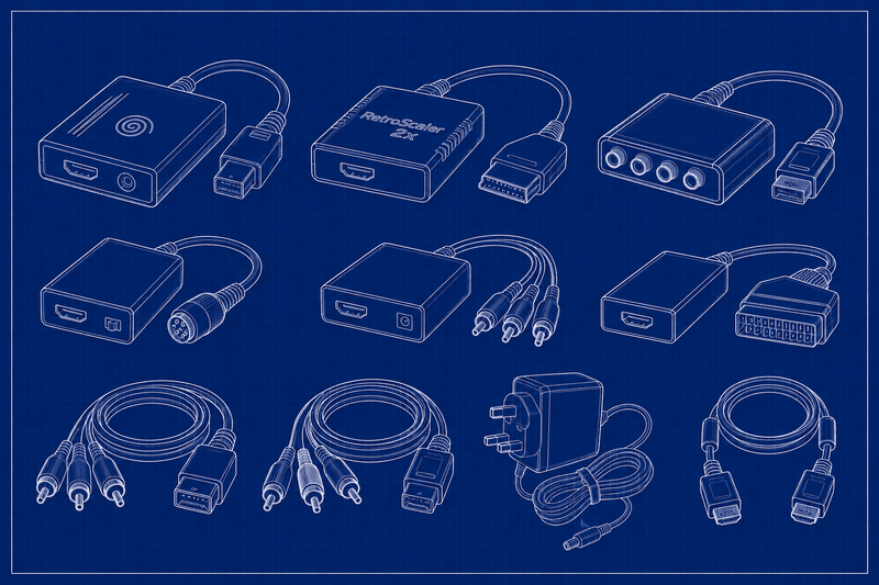 Cables and Adapters for retro gaming consoles