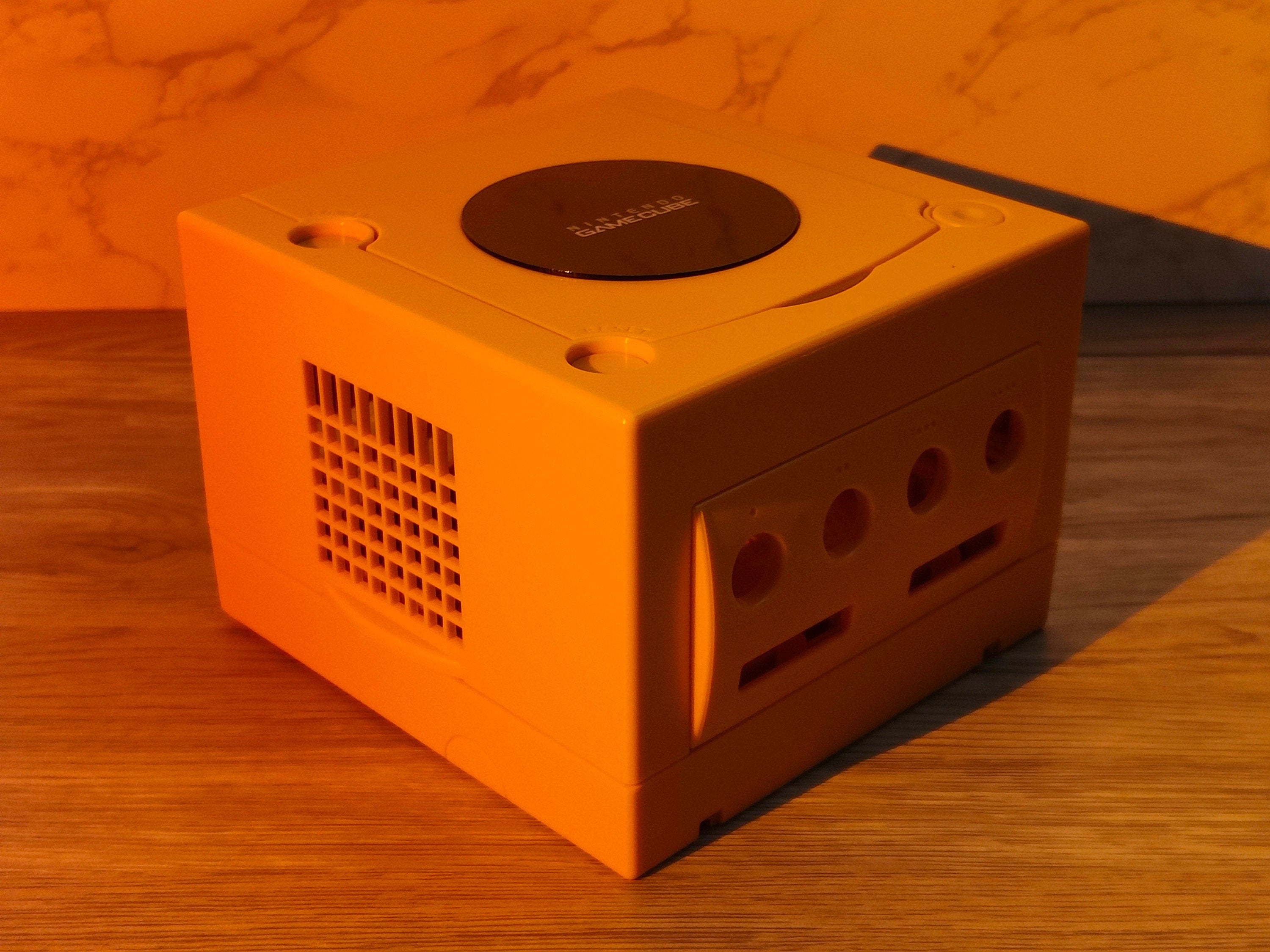 Orange Replacement Shell Case for GameCube - Enhance Your Console's Look! - Console Revive