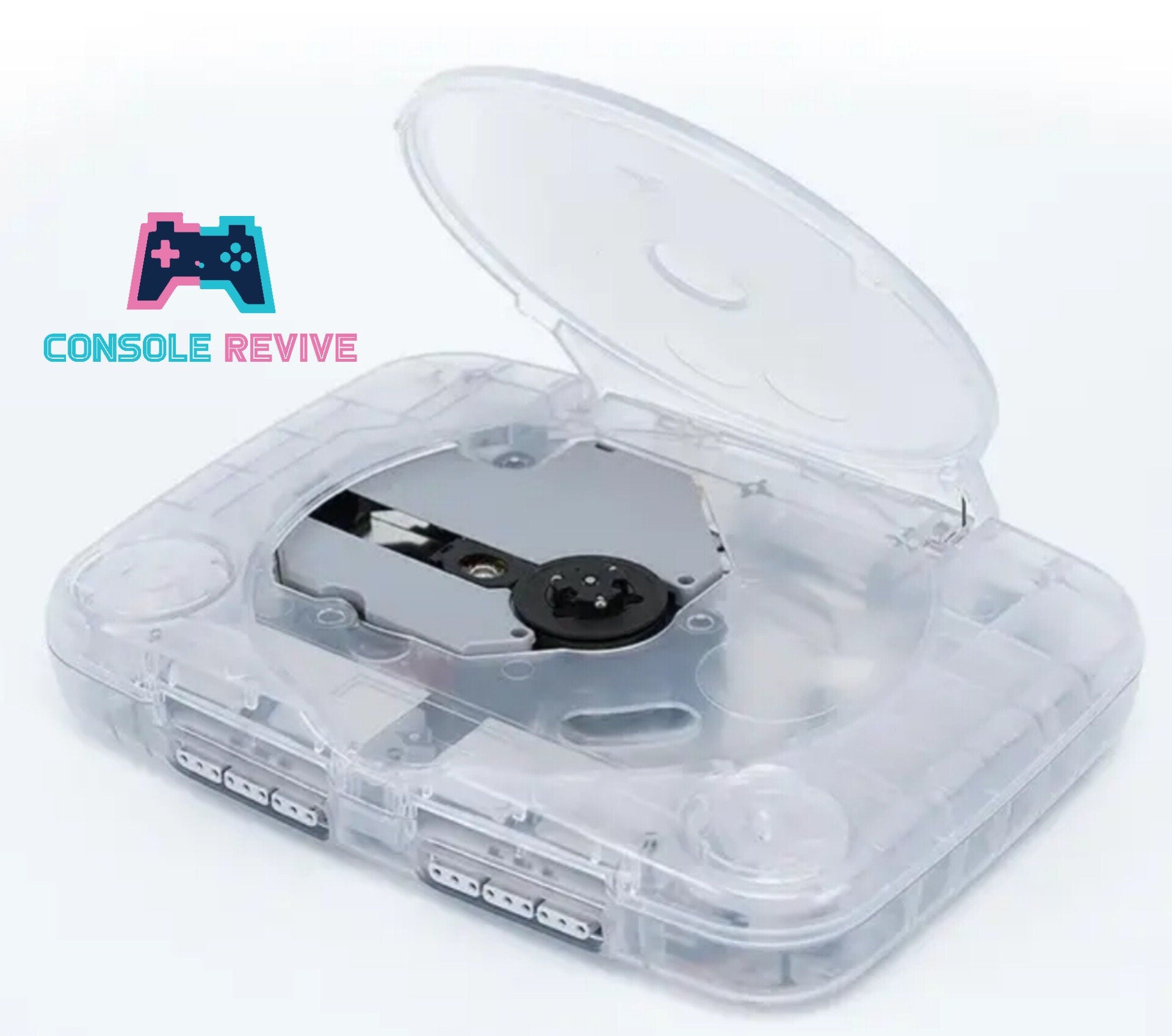 Crystal Clear Transparent Replacement Shell Case for PSOne Console - Enhance Your Console's Look! - Console Revive