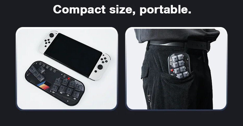 NEW Mini Hitbox Fightstick For Nintendo Switch/PC Game Controller For PS4/PS3/Mister Support - Console Revive