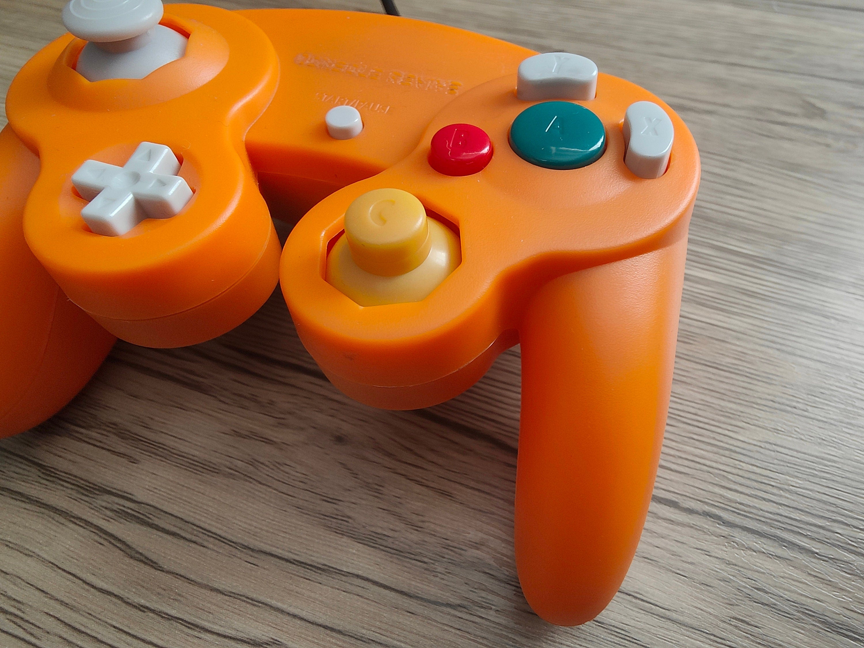 Solid Orange GameCube Controller Shell - GameCube Gamepad Case - Retro Gaming Nostalgia - Console Revive