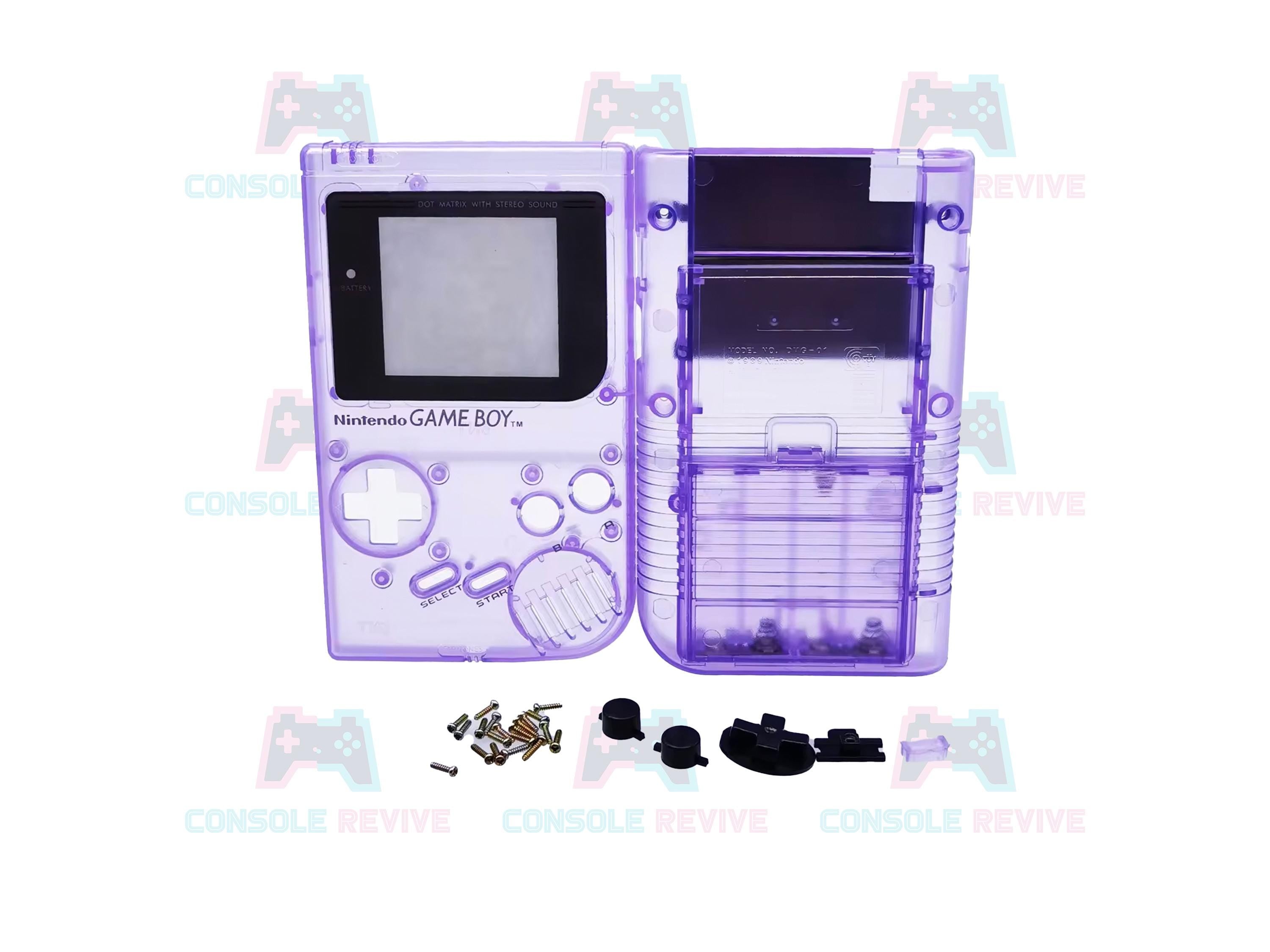 Original DMG Gameboy Replacement Shell with Buttons & Screws - Available in Blue, Clear, Green, Orange, Purple, Red - Console Revive