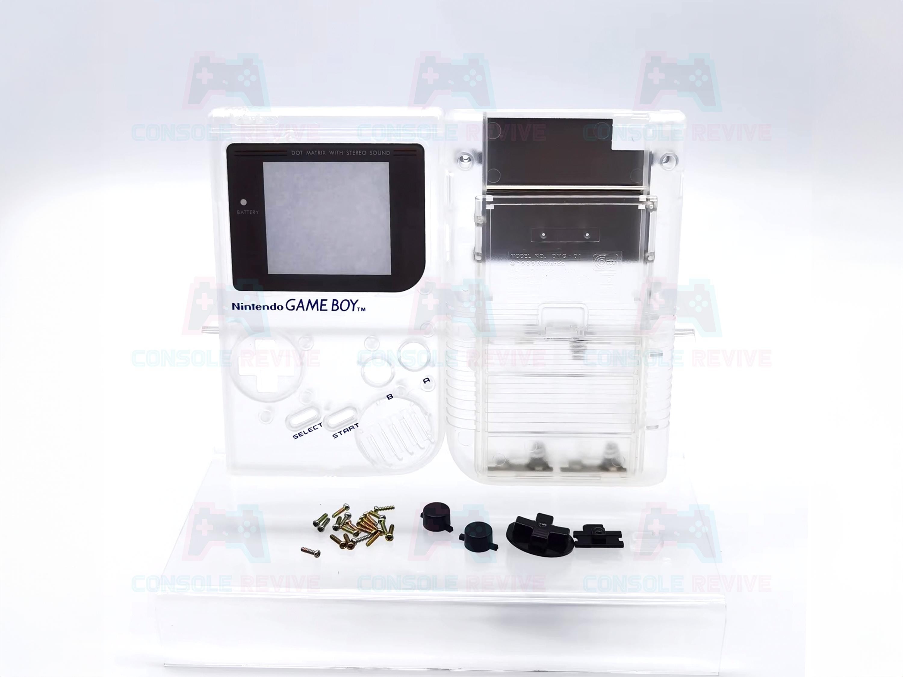 Original DMG Gameboy Replacement Shell with Buttons & Screws - Available in Blue, Clear, Green, Orange, Purple, Red - Console Revive