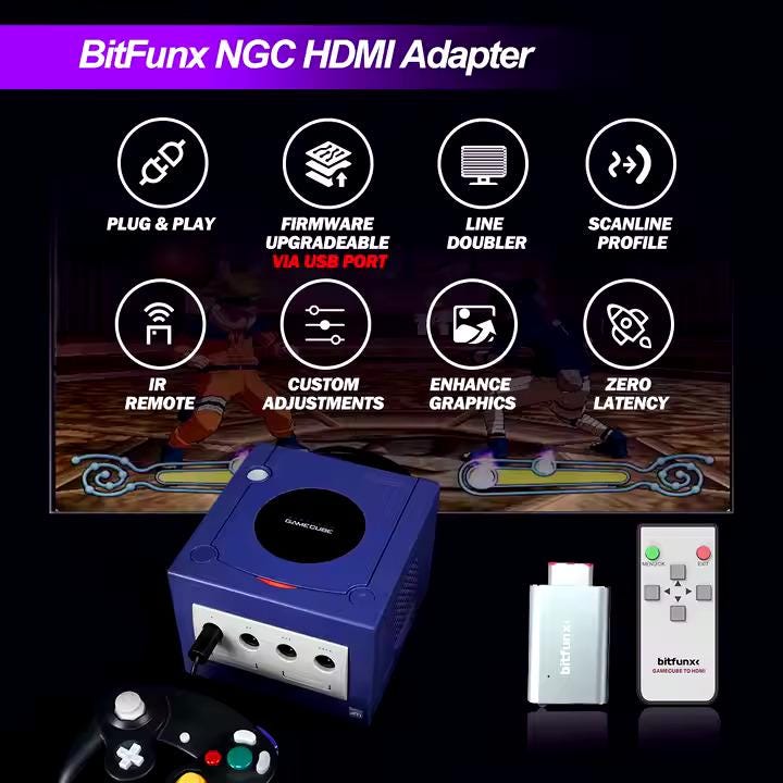 HDMI - Compatible Line Doubler Adapter for Nintendo GameCube (GC2HDMI) – Digital to HDMI Converter - Console Revive