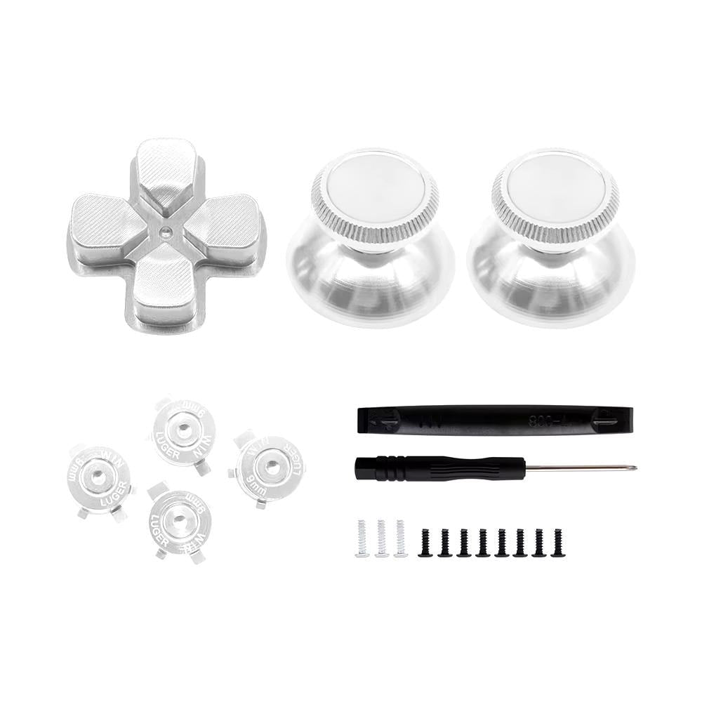 Metal D - Pad and Buttons for PS5 Controller – Orange, Black, Blue & Silver - Console Revive