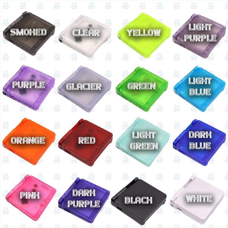 Gameboy advance SP replacement shell - IPS Ready - Multiple Colours - Housing Kit for Console Restoration - Console Revive