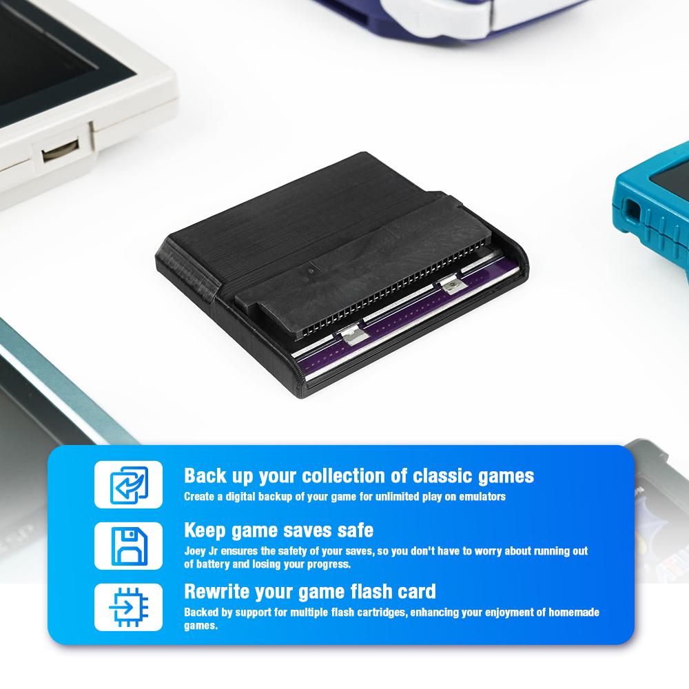 Joey Jr. GBC Game Cart Flasher – Portable USB Cartridge Reader & Writer for gb gbc gba roms Homebrew or Backup Tool for Game Boy Games