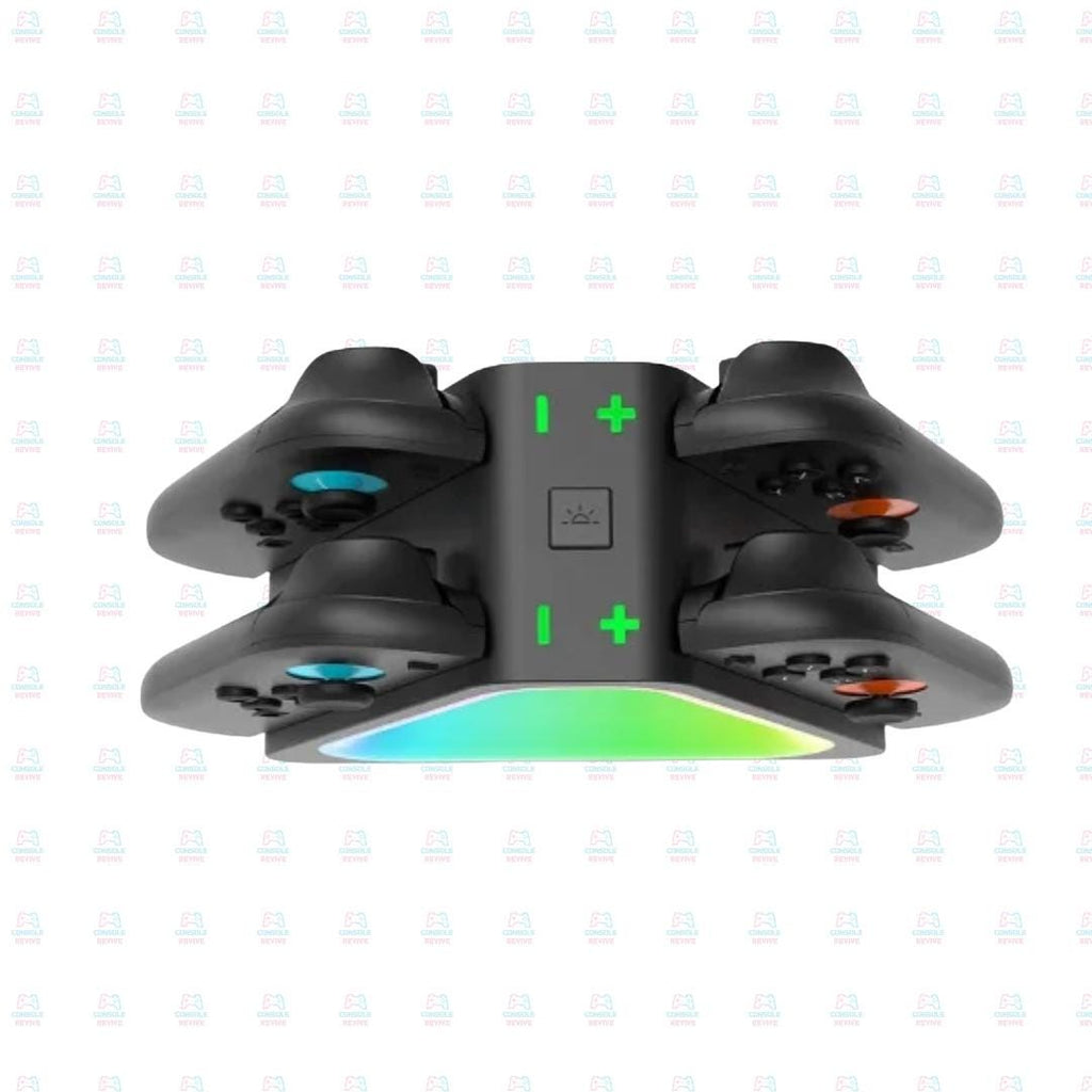 Switch 2 Controller Charging Dock – RGB Light Stand for 4 Controllers – NS2 Charging Station - Console Revive
