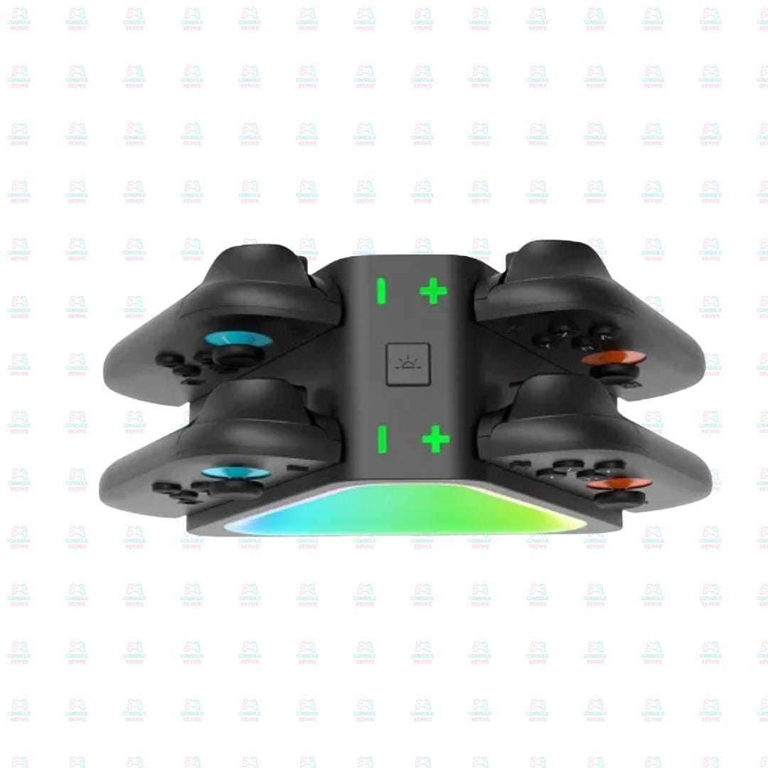 Switch 2 Controller Charging Dock – RGB Light Stand for 4 Controllers – NS2 Charging Station - Console Revive