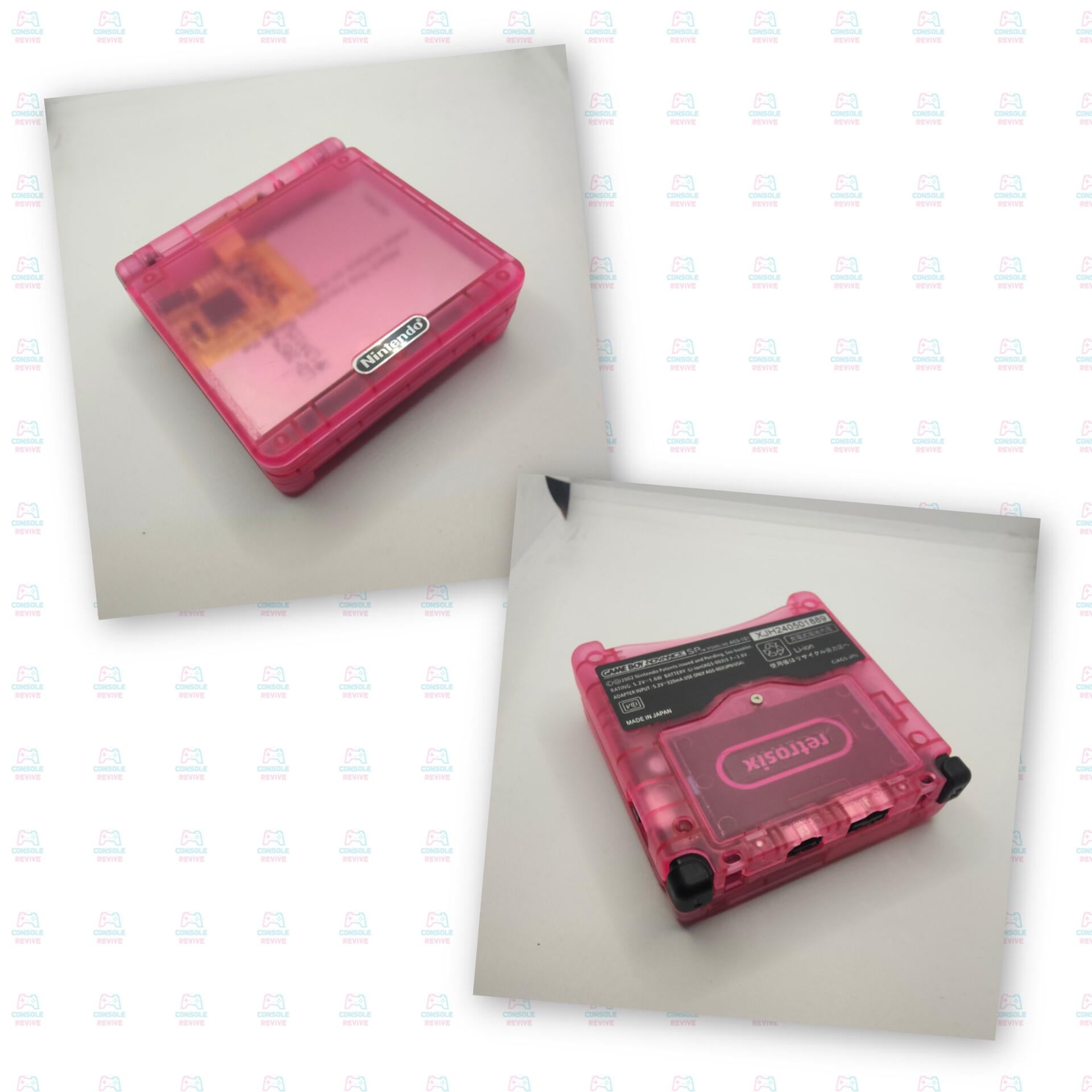 Custom Game Boy Advance SP | V5 IPS Screen | Extended Battery + Charger Included | Multiple Colours & Designs - Console Revive