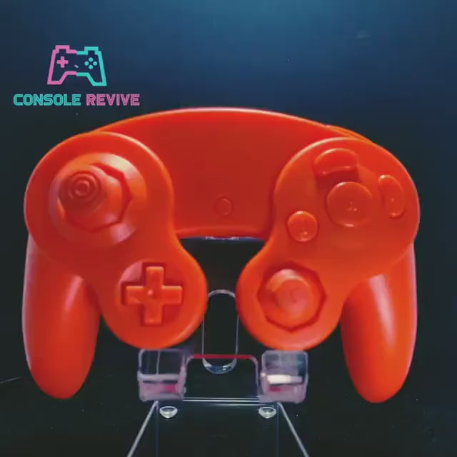 Solid Orange GameCube Controller Shell (NO BUTTONS) - GameCube Gamepad Case - Retro Gaming Nostalgia
