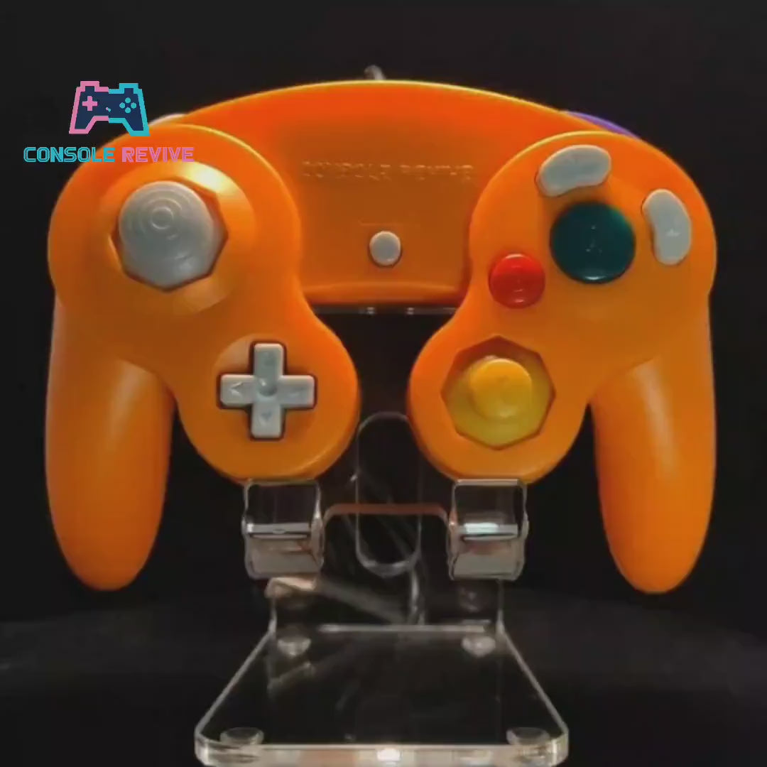 Solid Orange GameCube Controller Shell - GameCube Gamepad Case - Retro Gaming Nostalgia