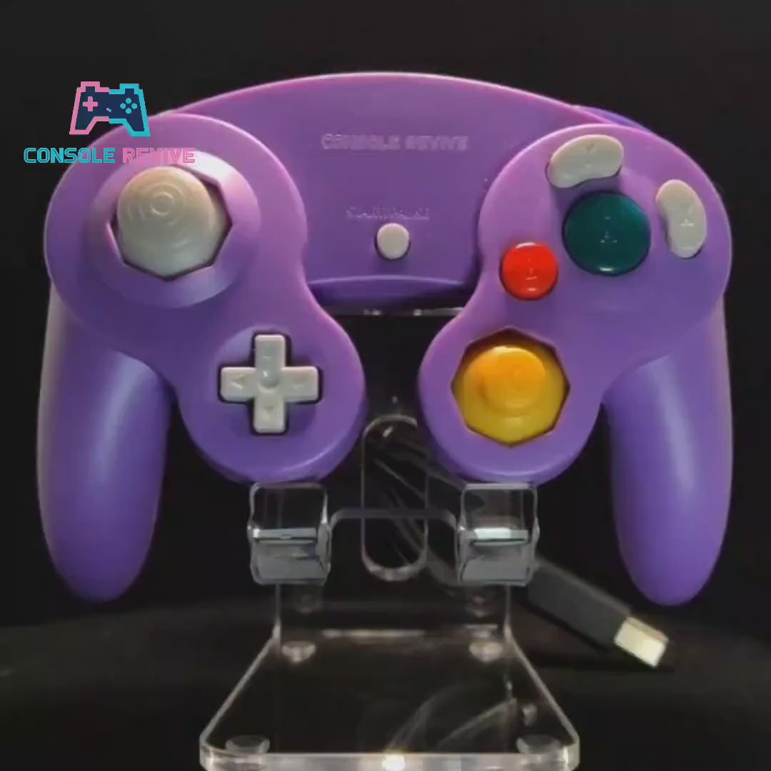 Solid Purple GameCube Controller Shell - GameCube Gamepad Case - Retro Gaming Nostalgia