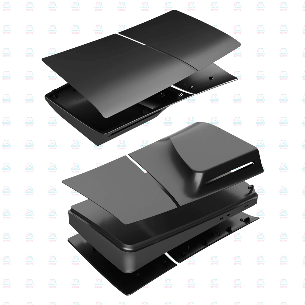 PS5 Slim Disc Edition Matte Faceplates (Set of 4) – Premium Replacement Console Covers, Easy to Install - Console Revive