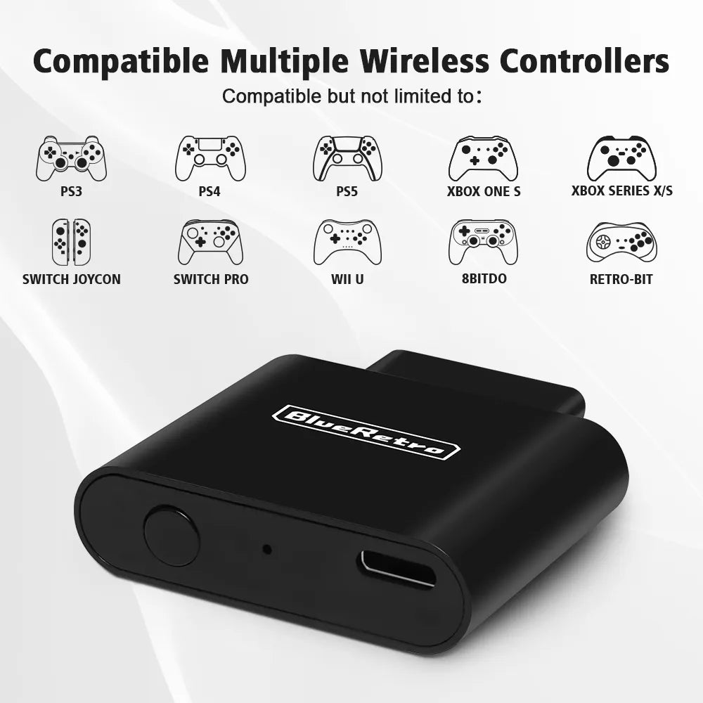 Wireless Controller Adapter for Neo Geo – Compatible with SNK NEO GEO MVS/AES/CD/CDZ, 8BitDo & PS5 Controllers - Console Revive